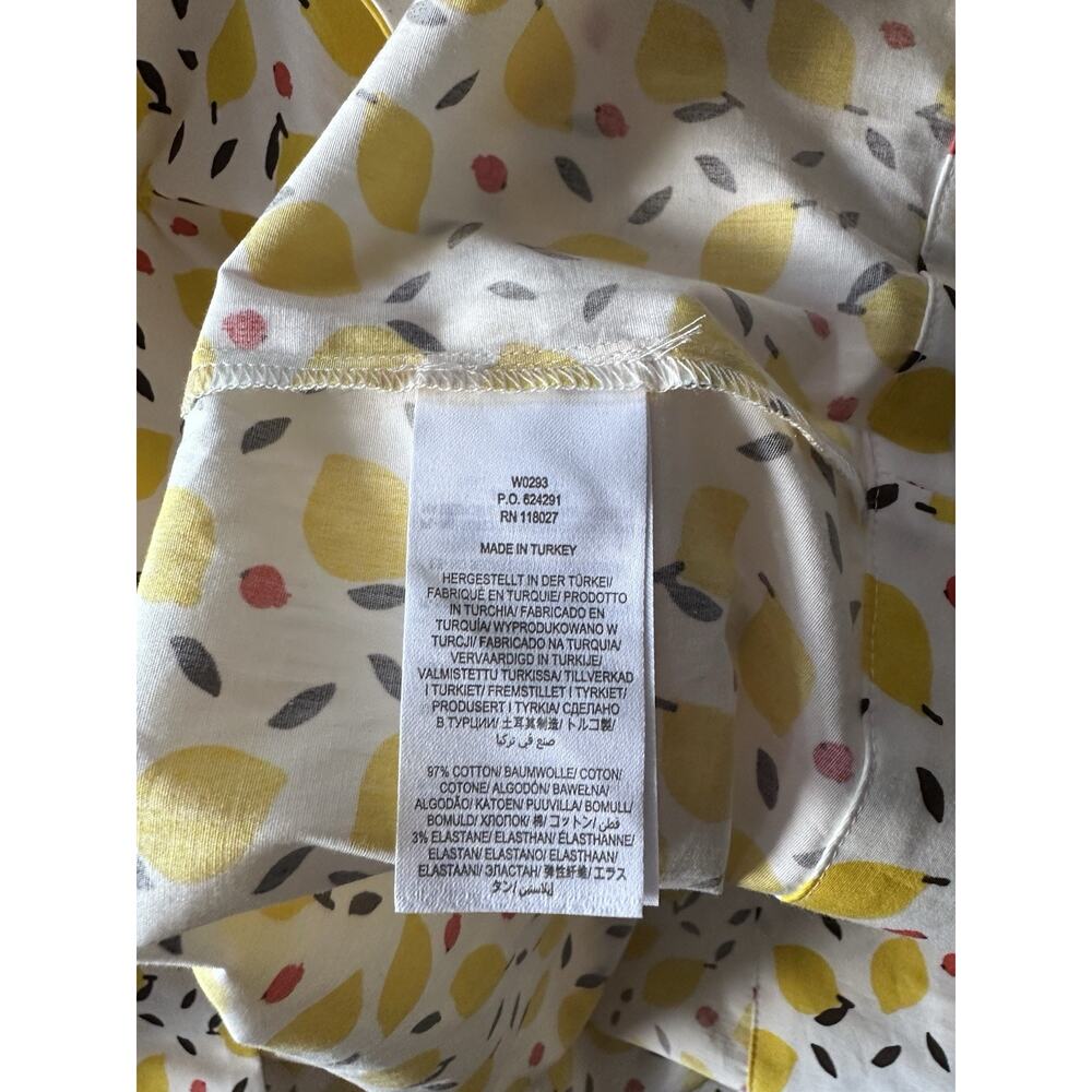 Boden Lemon Print Anastasia Shirt A-line Cotton Poplin Dress Women US16/18R - Picture 9 of 9